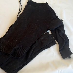 Black knit sweater set